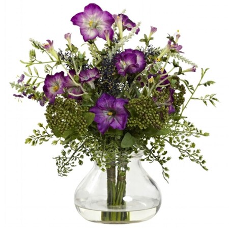 Nearly Natural Mixed Morning Glory With Vase 1376